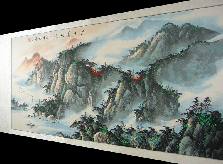 中国山水图 中国国画山水画- 第一字画网Powered by Hishop